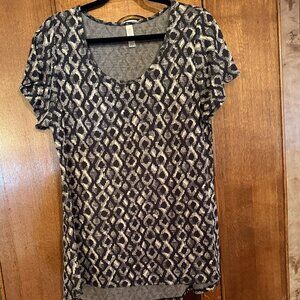 LuLaRoe Classic T, size XL, Black, light gray and light beige